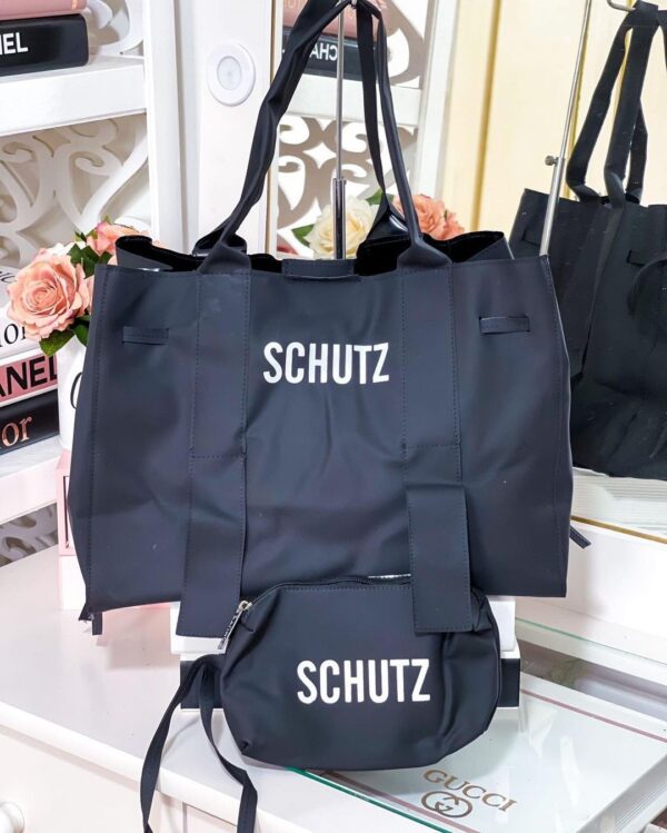 Kit Bolsa Schutz Praia + Necessaire Schutz | Preto