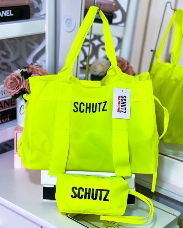 Kit Bolsa Schutz Praia + Necessaire Schutz | Amarelo