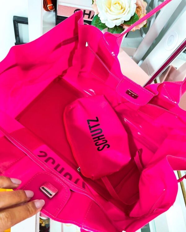 Kit Bolsa Schutz Praia + Necessaire Schutz | Pink