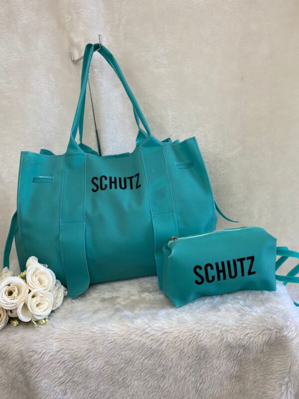 Kit Bolsa Schutz Praia + Necessaire Schutz | Azul Tiffany
